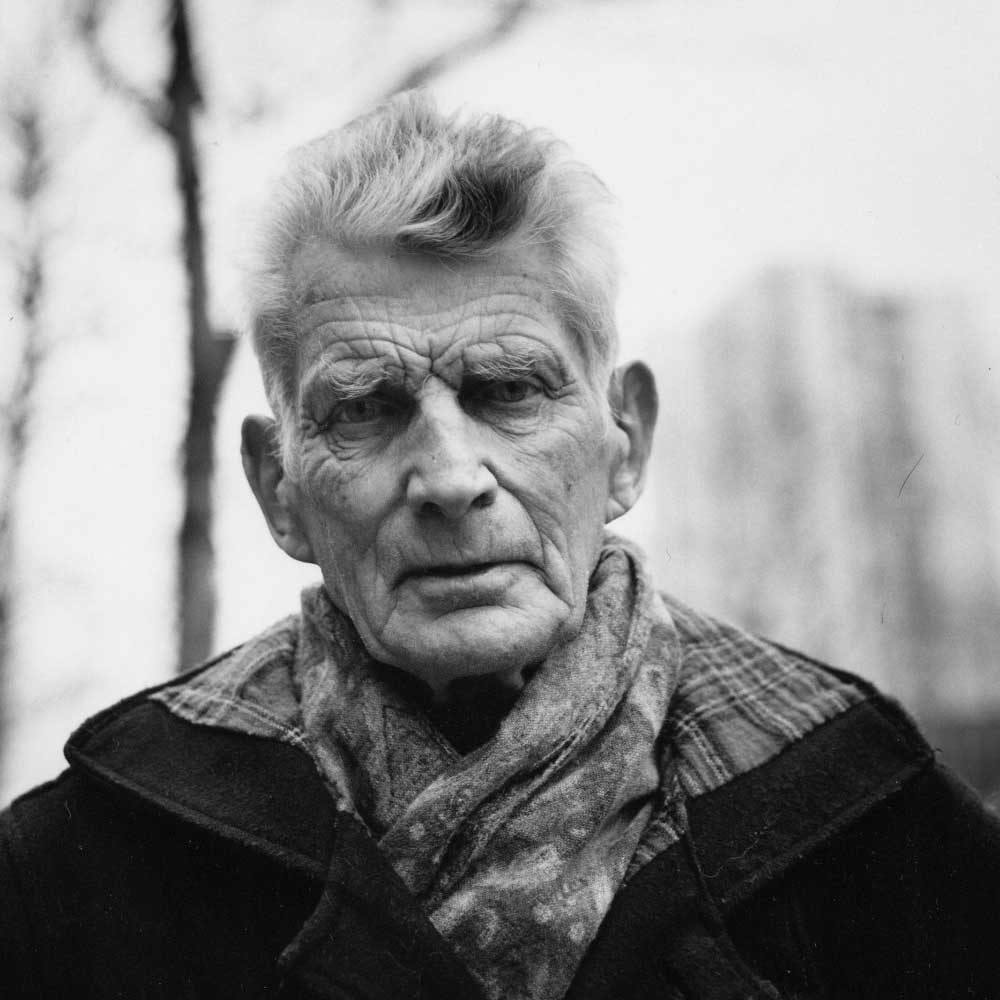 A portrait of Samuel Beckett